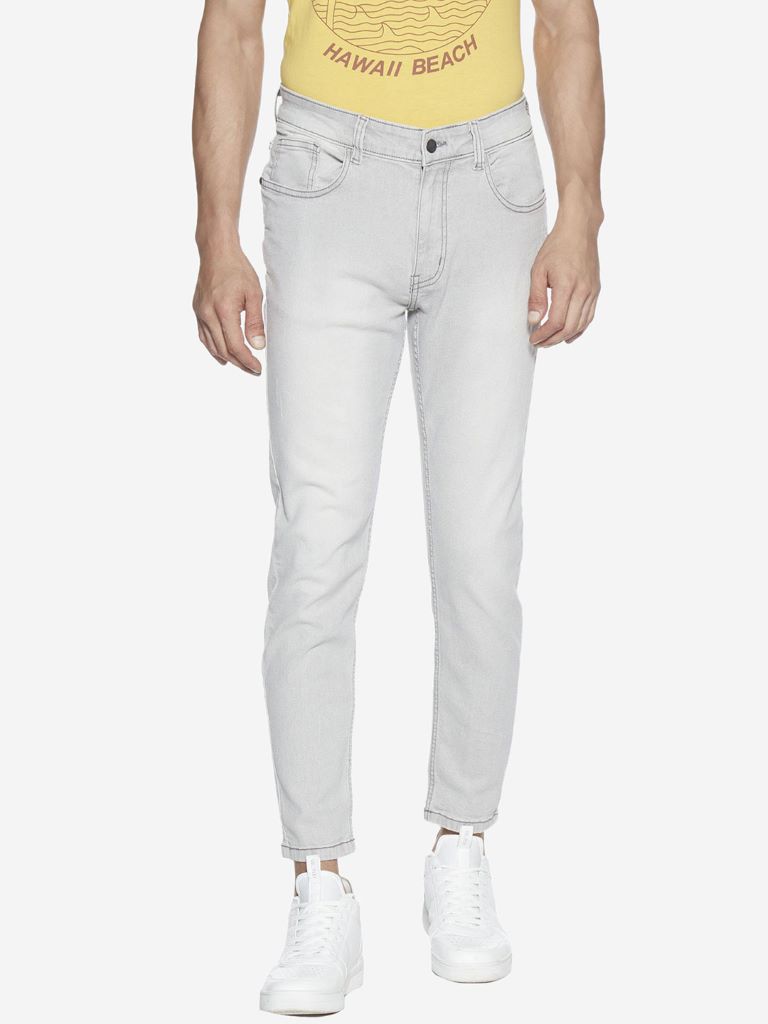 Nuon Grey Slim - Fit Mid - Rise Jeans