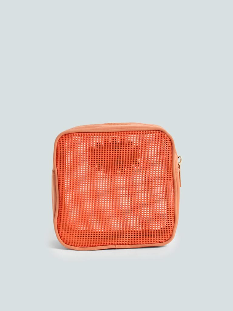 Studiowest Evil Eye Orange Mesh Pouch