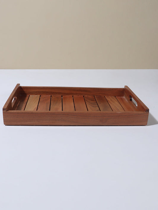 Westside Home Natural Block Wood Tray