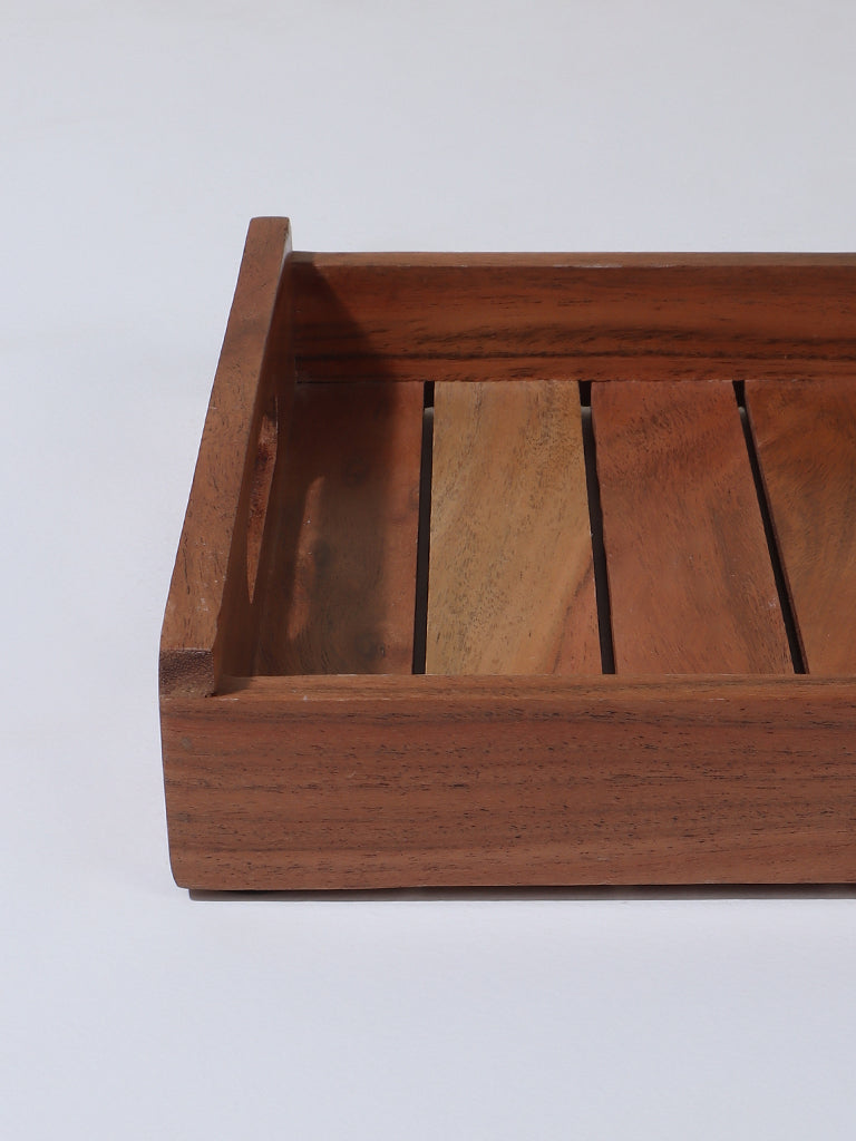 Westside Home Natural Block Wood Tray