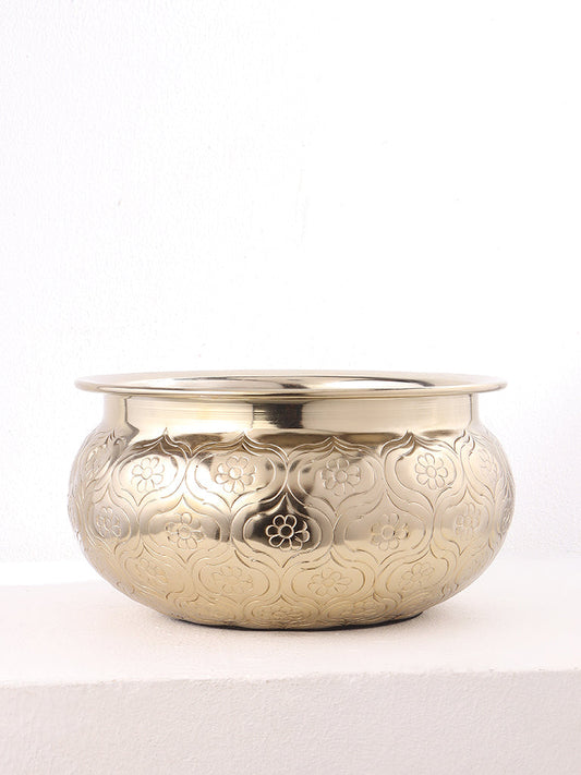 Westside Home Gold Ogive Bowl - Small