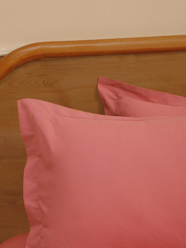 Westside Home Pink Solid Pillow Cover (Set of 2)