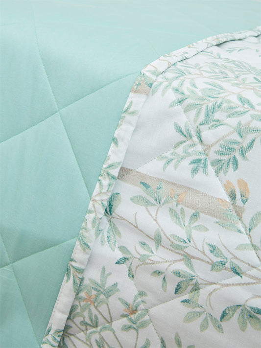 Westside Home Light Green Toile Printed Single Comforter