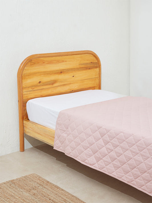 Westside Home Dusty Pink Reversible Solid Single Quilt