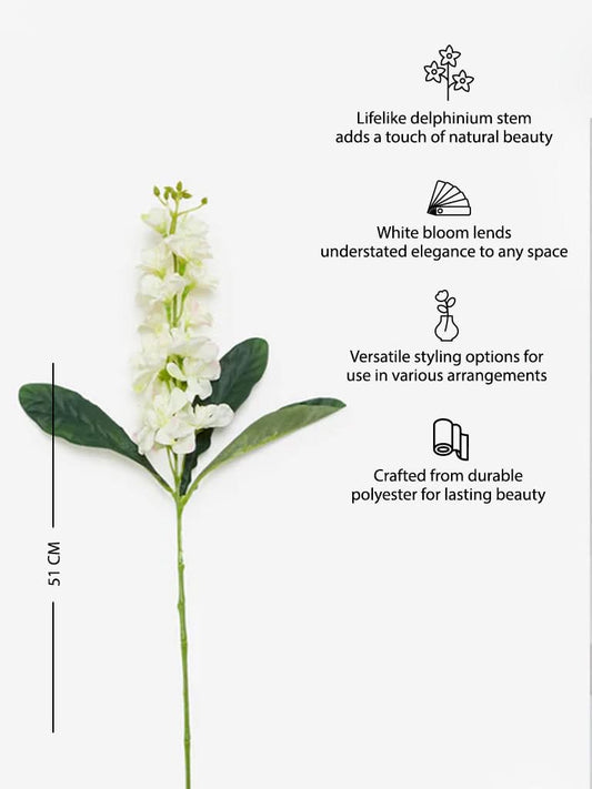 Westside Home White Artificial Delphinium Flower