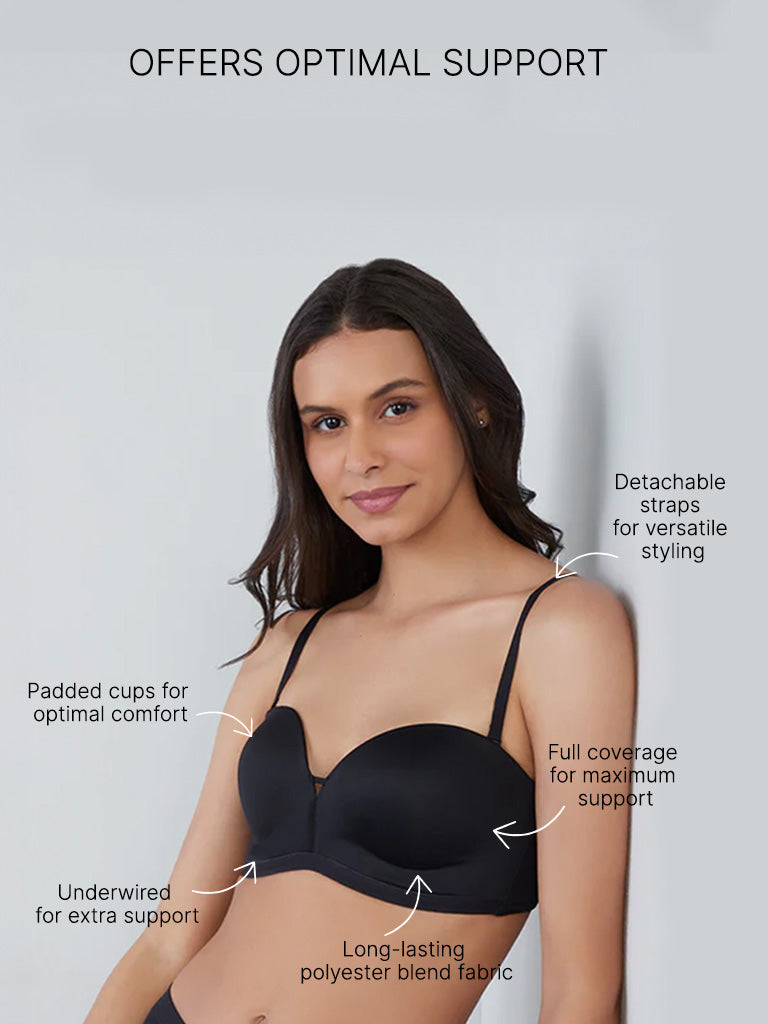 Wunderlove Black Underwired Bra