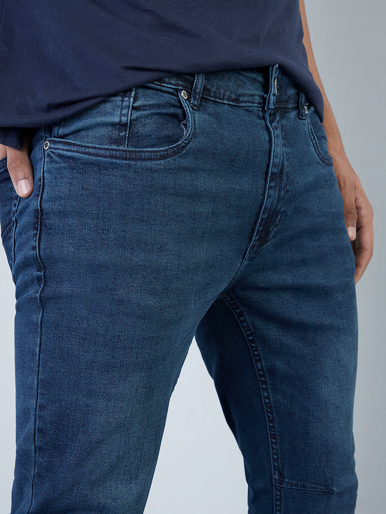 Nuon Dark Blue Slim - Fit Mid - Rise Jeans