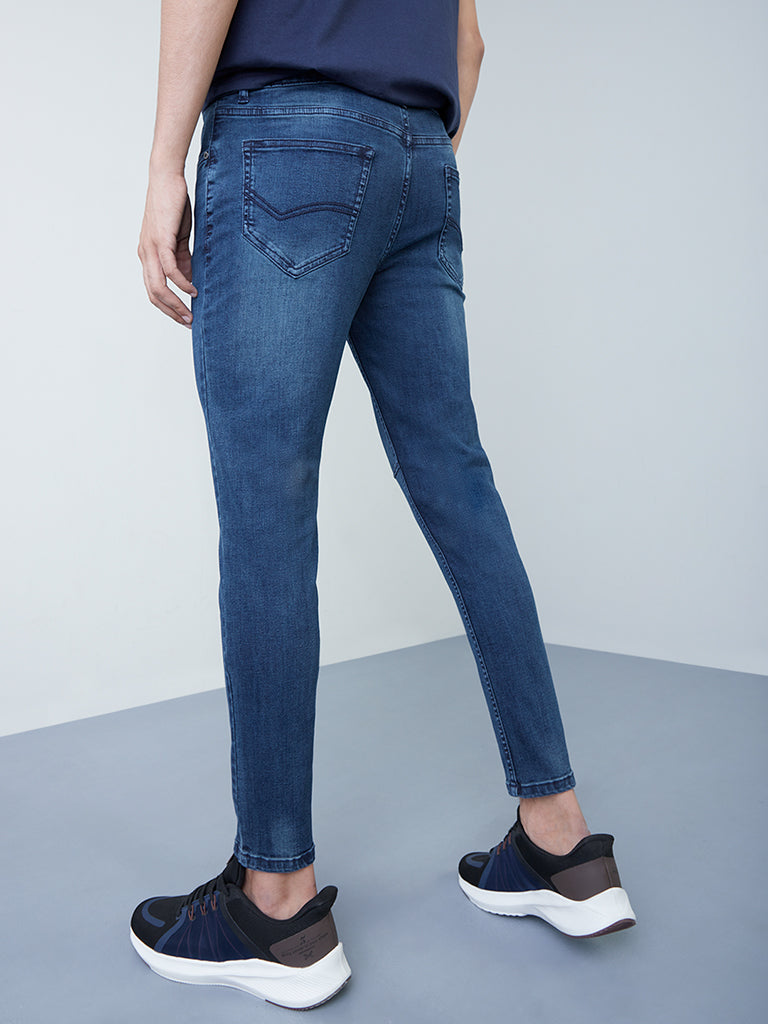 Nuon Dark Blue Slim - Fit Mid - Rise Jeans