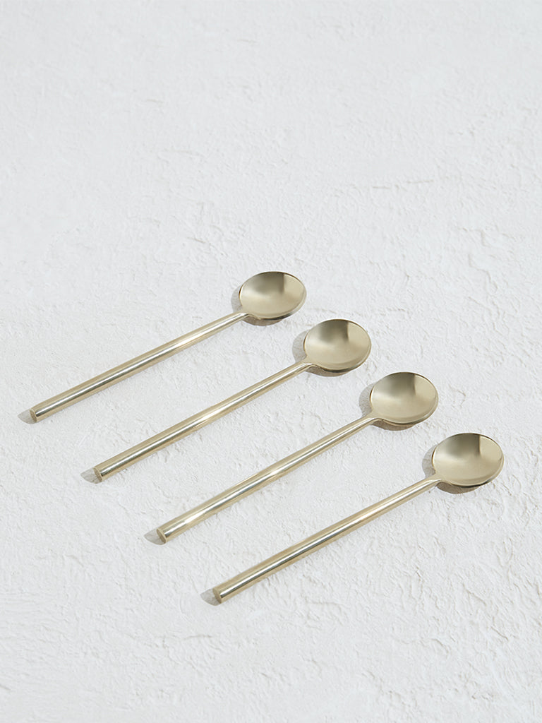 Westside Home Dull Gold Copper Teaspoons (Set of 4)