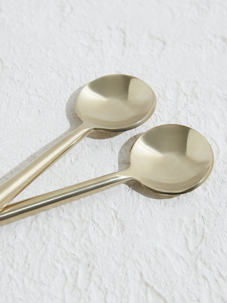 Westside Home Dull Gold Copper Teaspoons (Set of 4)