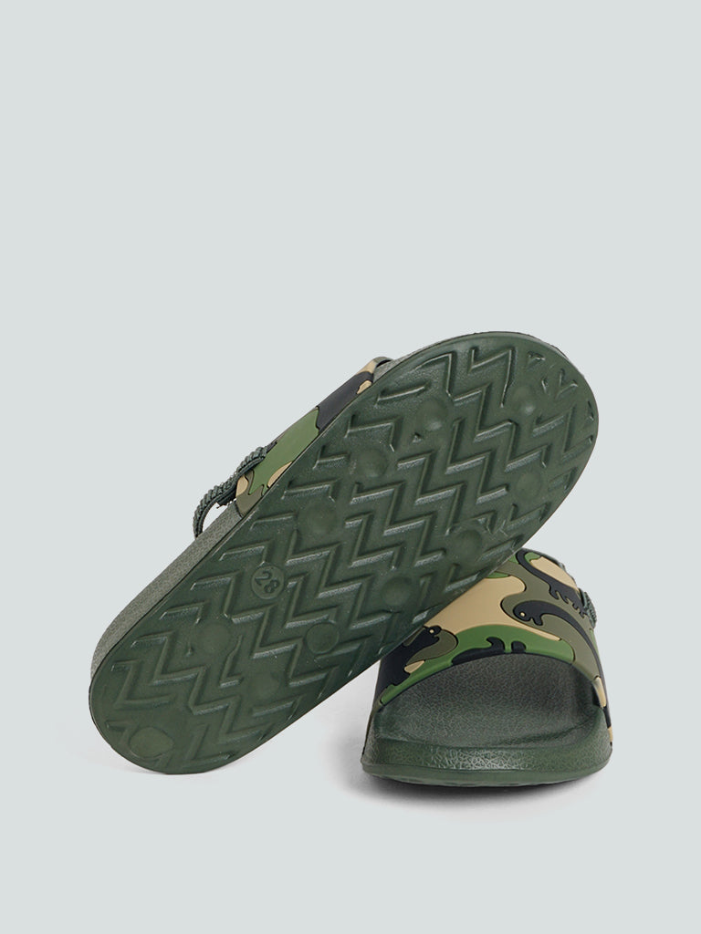 Yellow Green Camouflage Slides