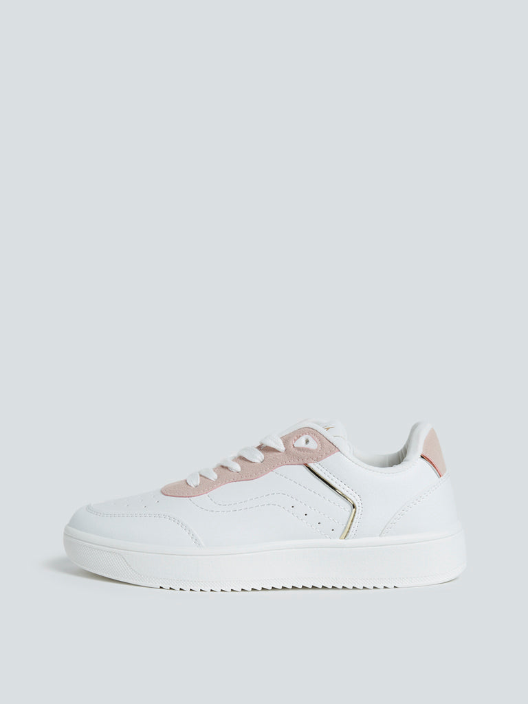 LUNA BLU White Colour-Blocked Sneakers