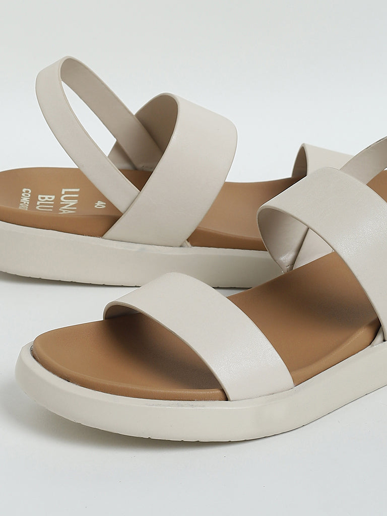 LUNA BLU Ivory Strappy Sandals