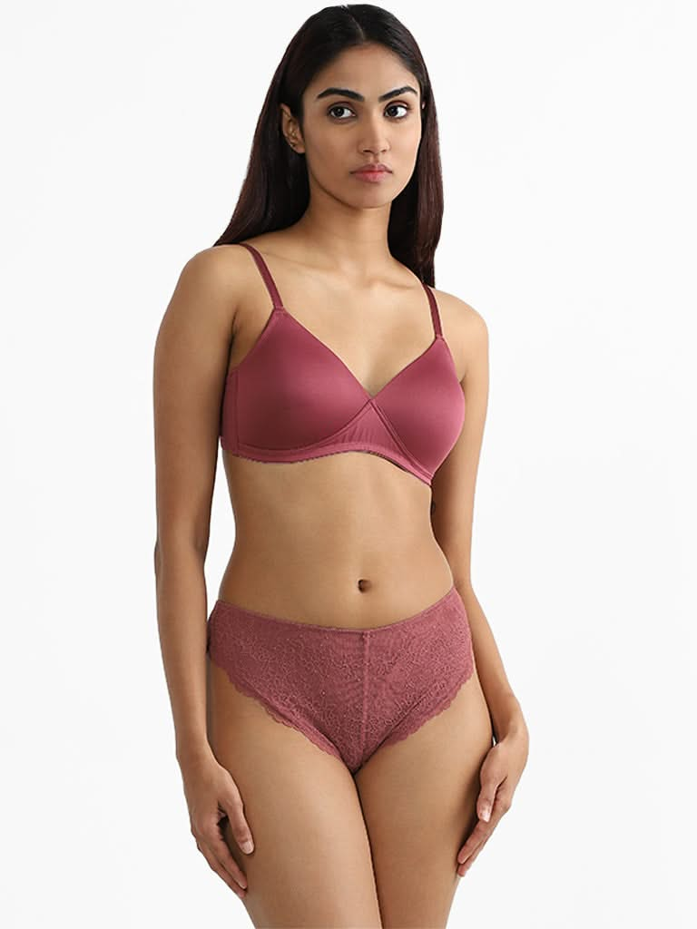 Wunderlove Mauve Lace Mia Brief