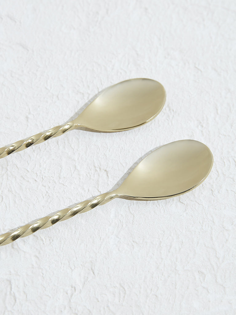 Westside Home Dull Gold Stirrers (Set of 2)