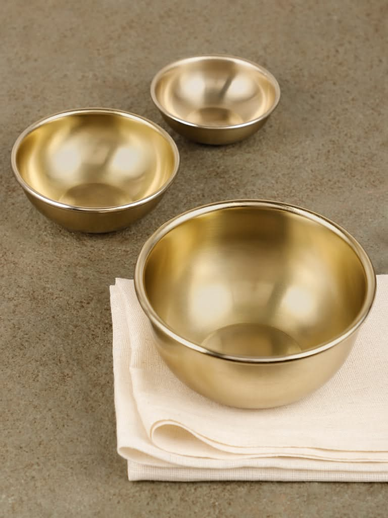 Westside Home Golden Stainless Steel Bowl - Large