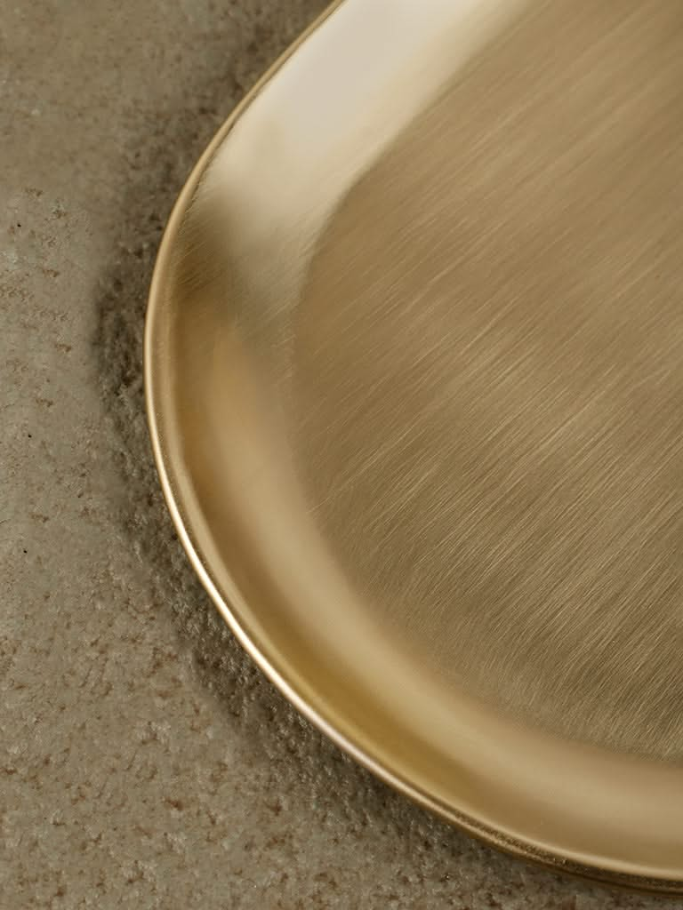 Westside Home Dull Gold Stainless Steel Platter