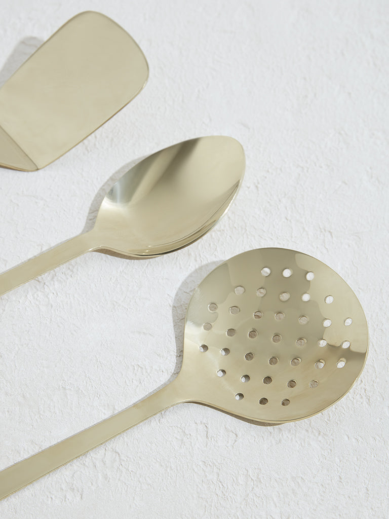 Westside Home Dull Gold Steel Kitchen Utensils (Set of 3)