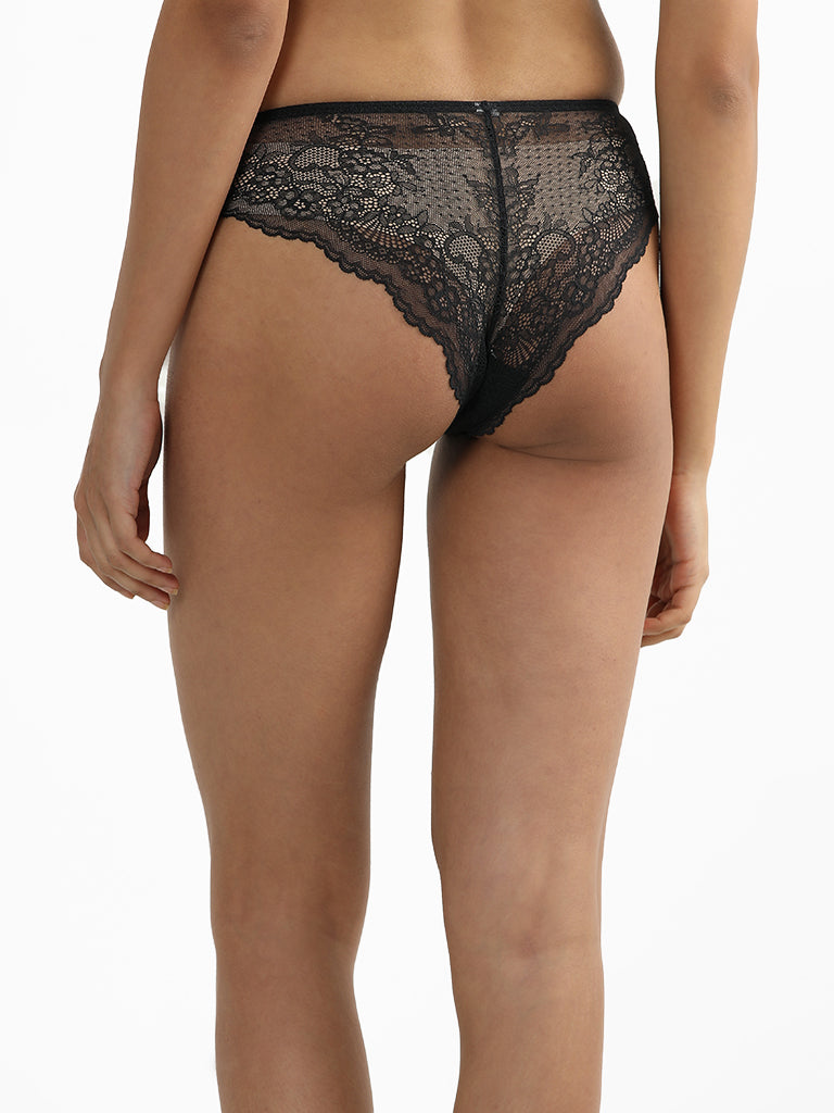 Wunderlove Black Mia Brazilian Brief