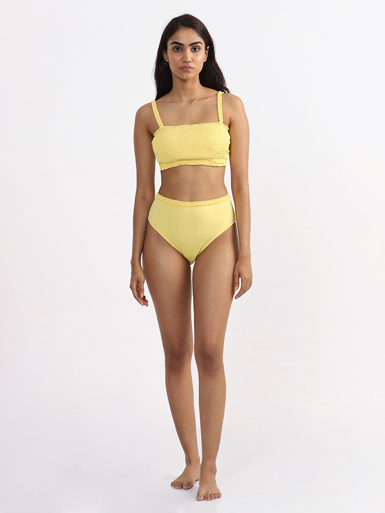 Wunderlove Solid Yellow Briefs