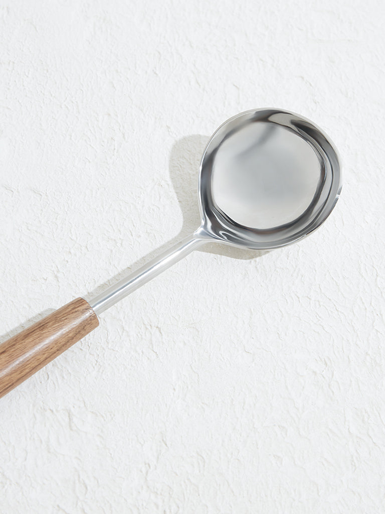 Westside Home Steel and Wood Curry Ladle