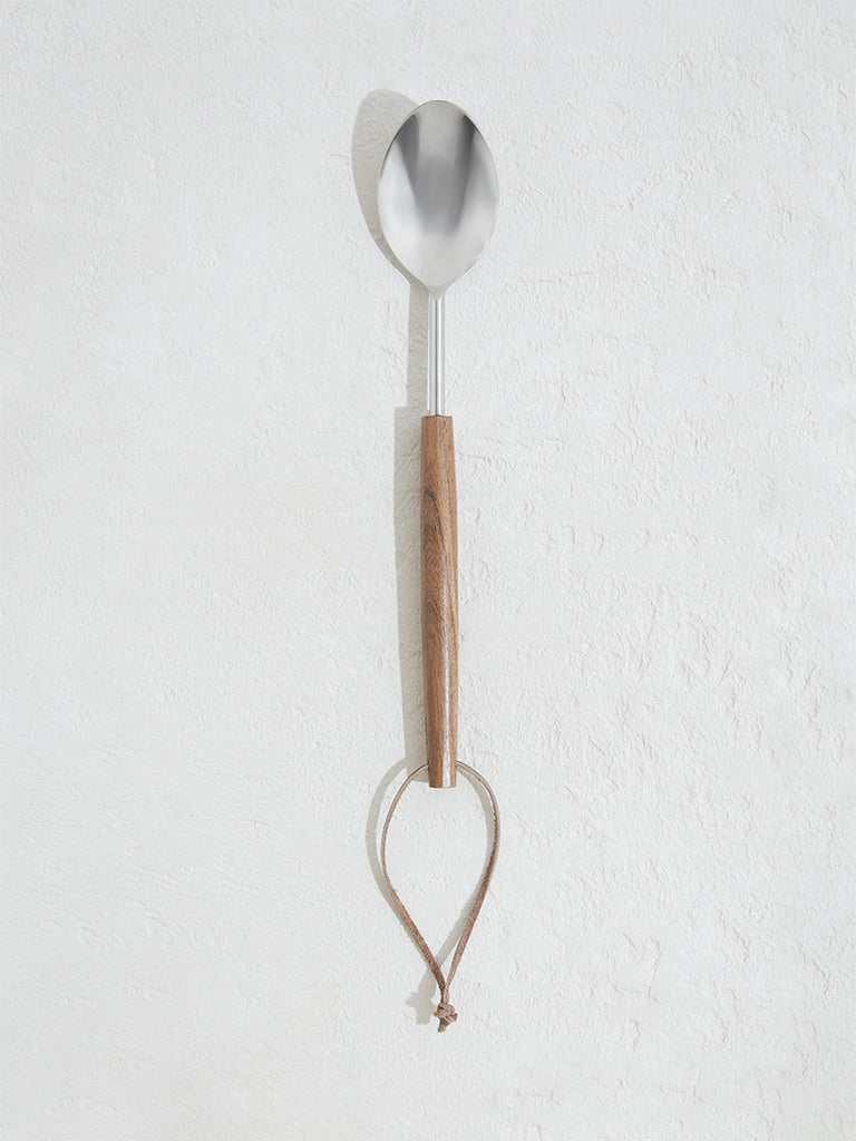 Westside Home Steel and Wood Serving Spoon