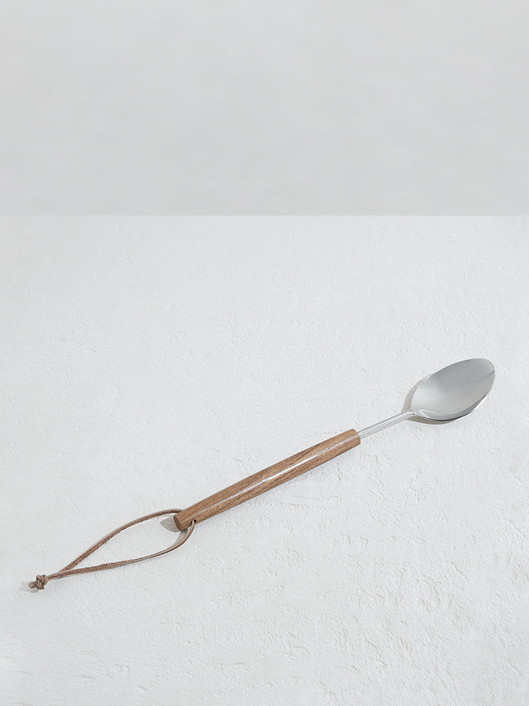 Westside Home Steel and Wood Serving Spoon