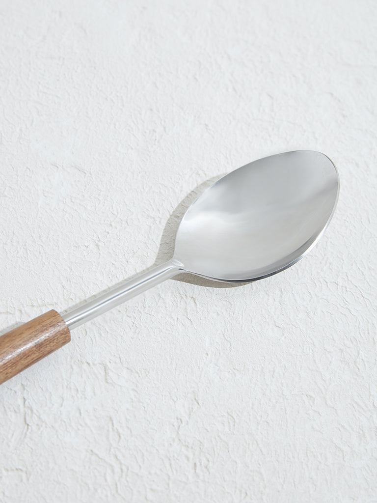 Westside Home Steel and Wood Serving Spoon