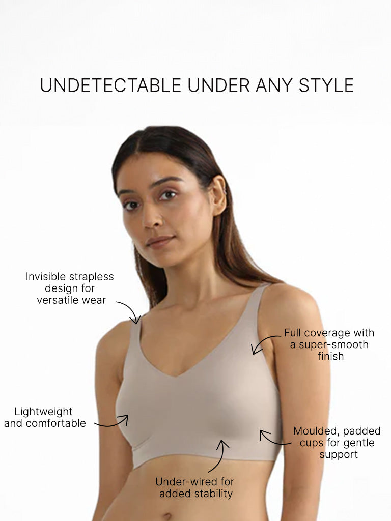 Wunderlove Light Taupe Full Coverage Cotton Invisible Bra