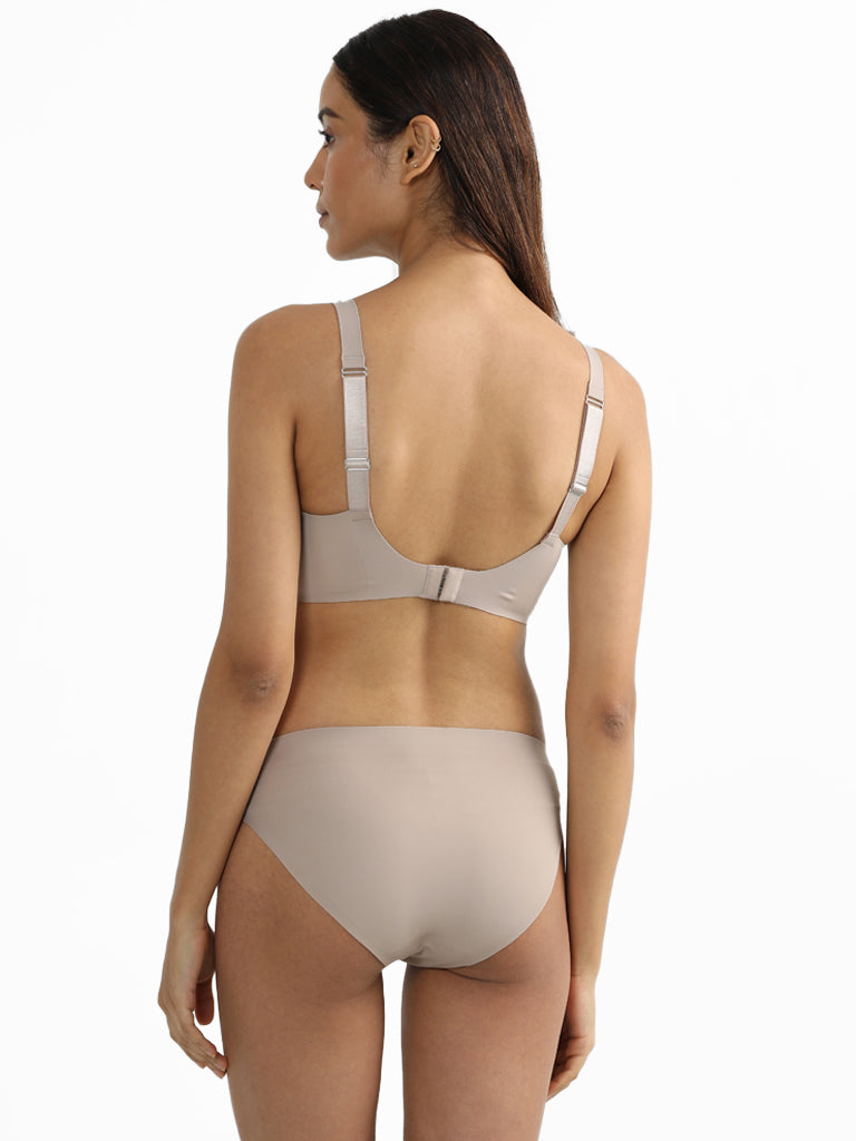 Wunderlove Light Taupe Full Coverage Cotton Invisible Bra