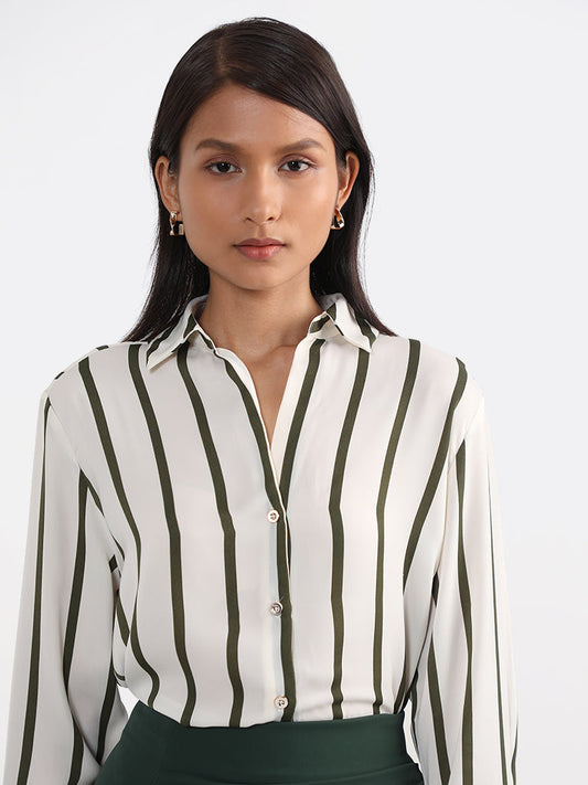 Wardrobe Ivory Striped Blouse