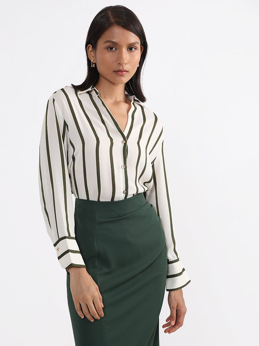 Wardrobe Ivory Striped Blouse