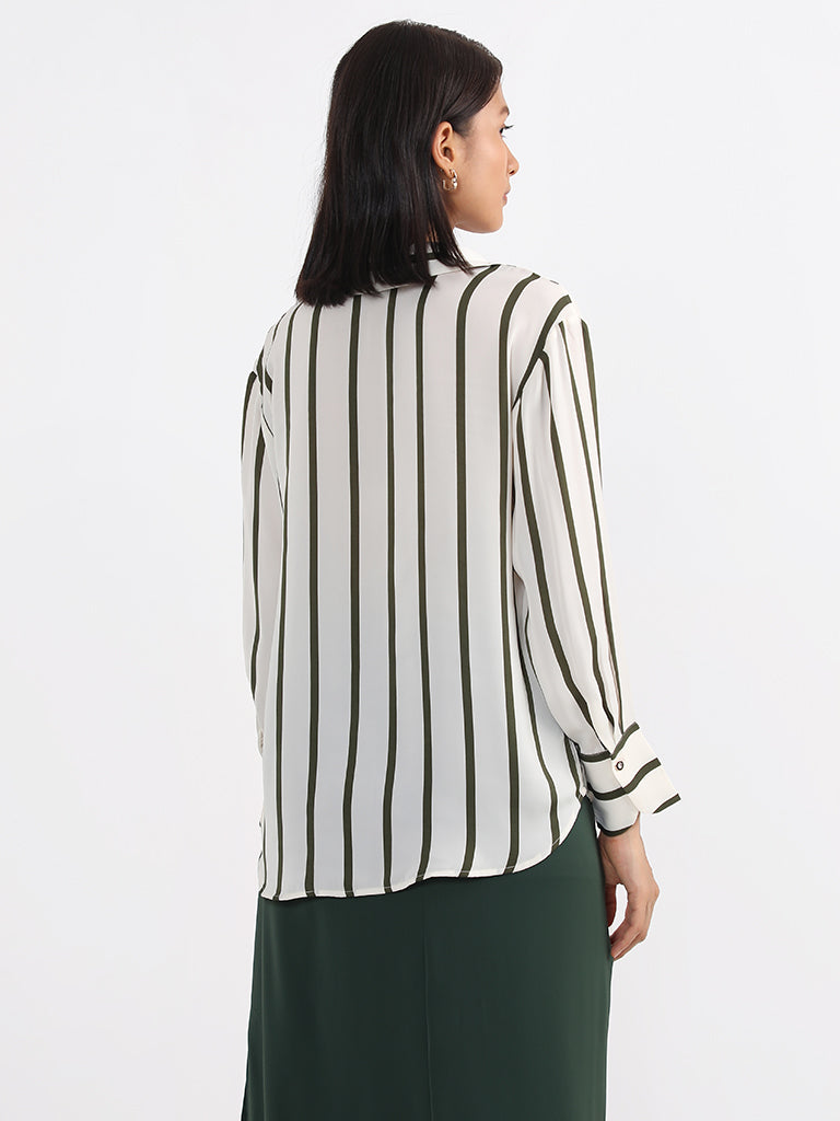 Wardrobe Ivory Striped Blouse