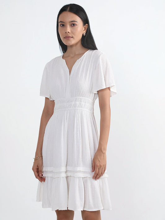 LOV White A-Line Dress