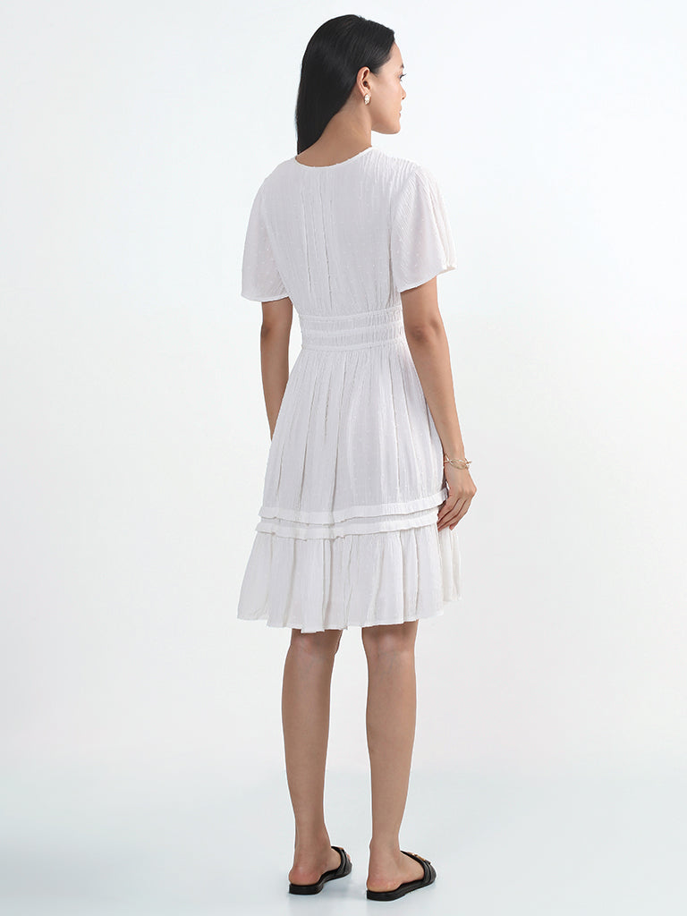 LOV White A-Line Dress