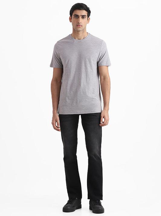 WES Casuals Charcoal Relaxed - Fit Mid - Rise Jeans