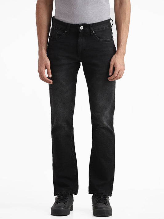 WES Casuals Charcoal Relaxed - Fit Mid - Rise Jeans