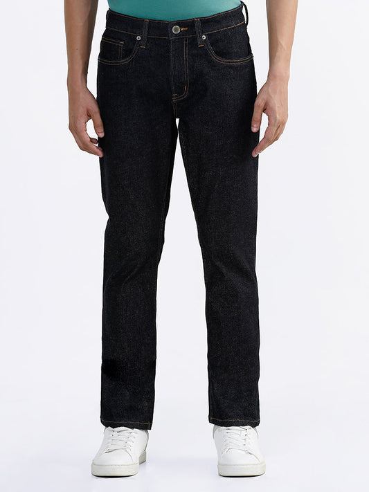 WES Casuals Blue Slim - Fit Mid - Rise Denim Jeans