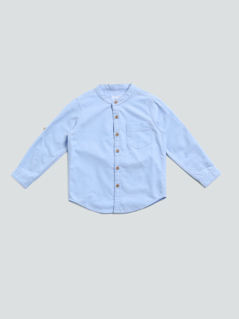 HOP Kids Plain Blue Shirt