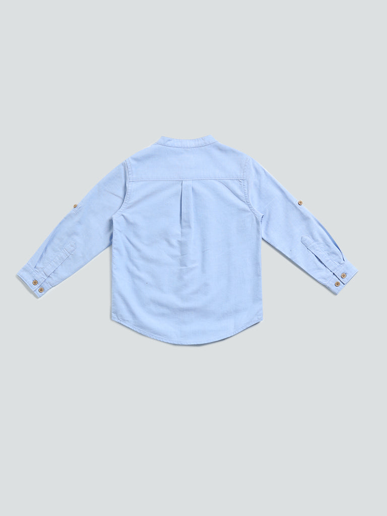 HOP Kids Plain Blue Shirt