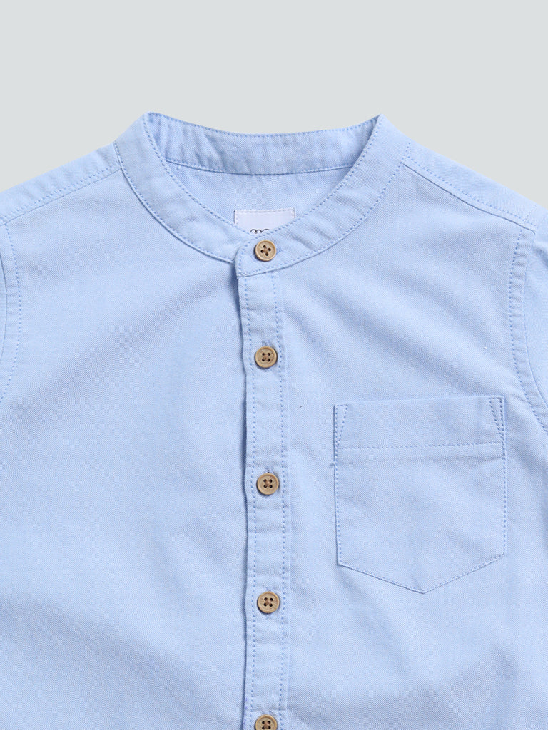 HOP Kids Plain Blue Shirt