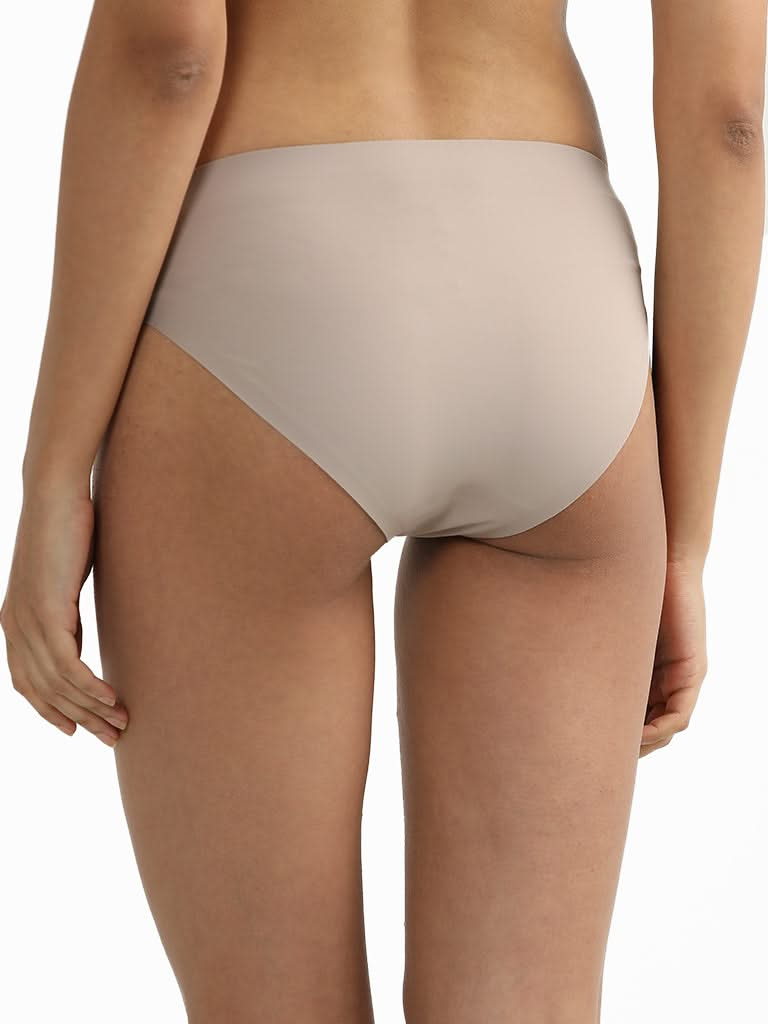 Wunderlove Light Taupe Invisible Flock Brief