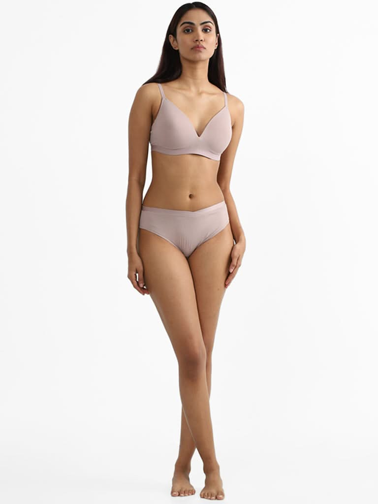 Wunderlove Light Taupe Beige Hi-Leg Brief