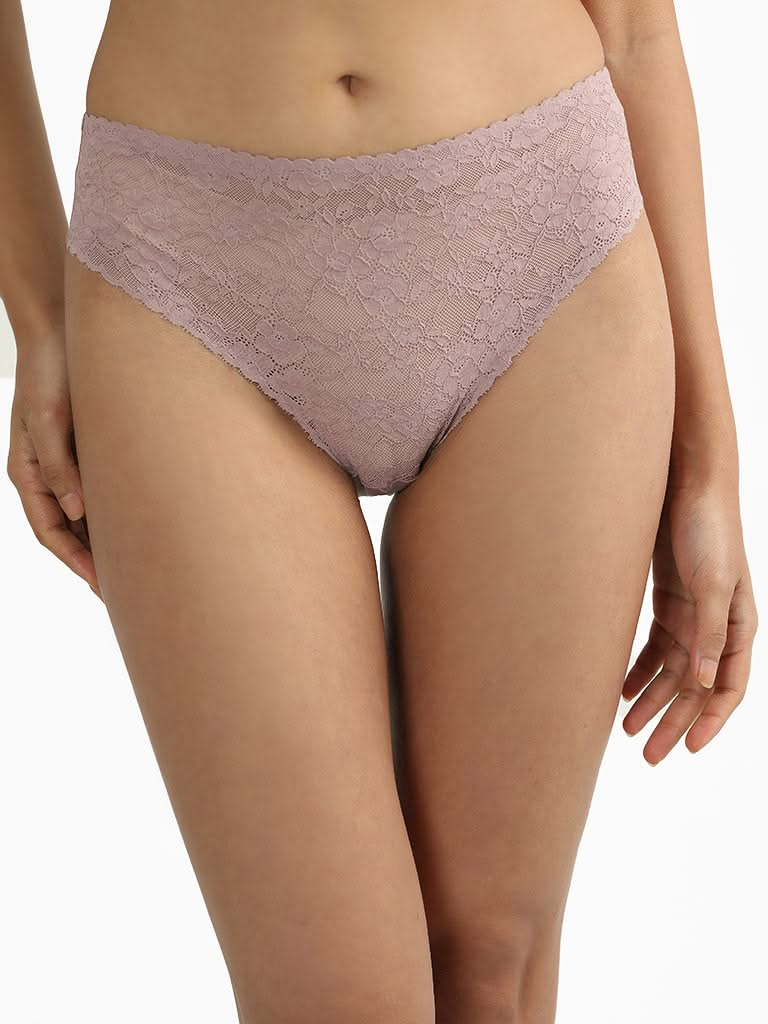 Wunderlove Brown Invisible Lace Brief