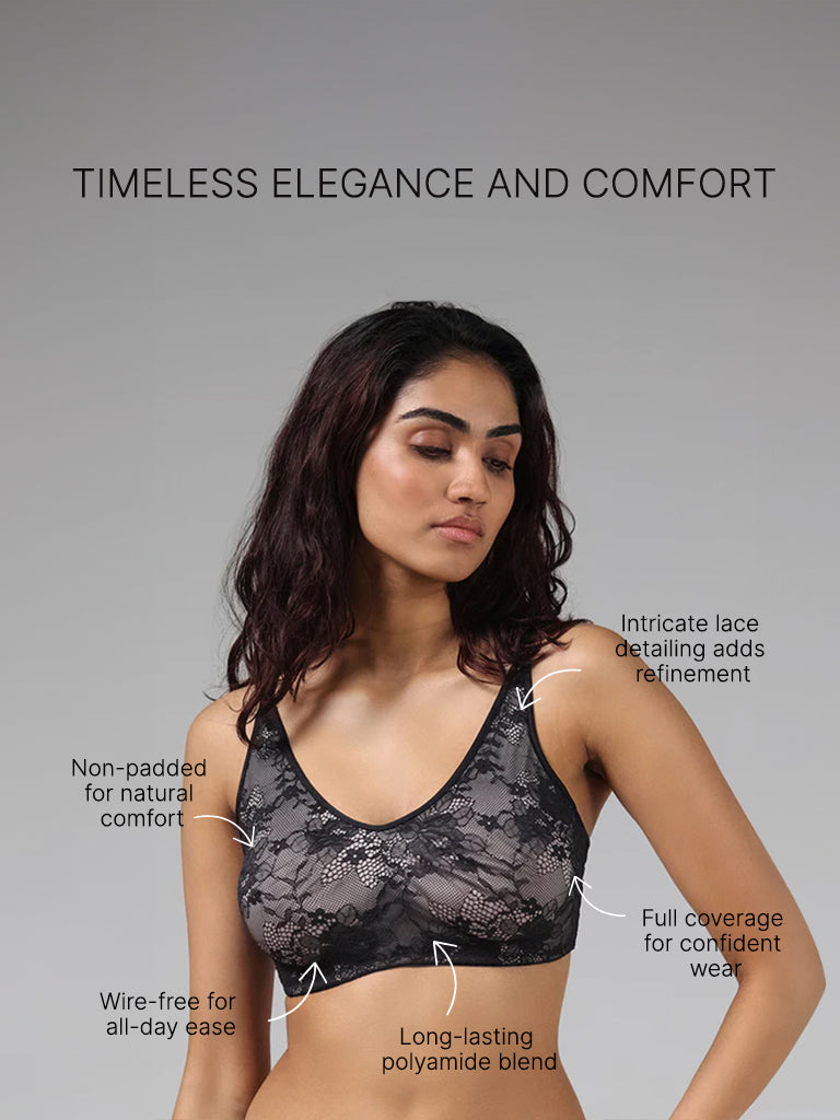 Wunderlove Black Lace Cradle Bra