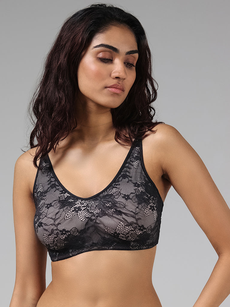 Wunderlove Black Lace Cradle Bra