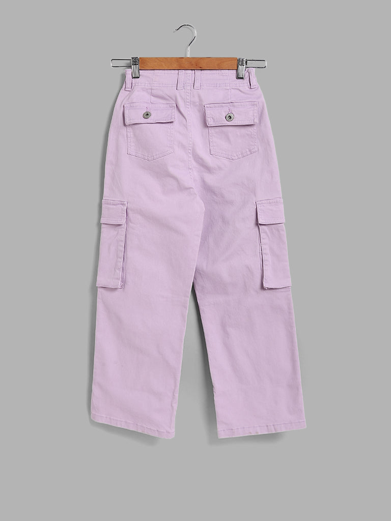 Y&F Kids Lilac Relaxed - Fit High - Rise Jeans