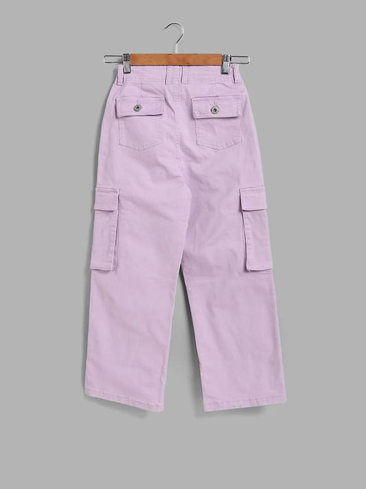 Y&F Kids Lilac Relaxed - Fit High - Rise Jeans