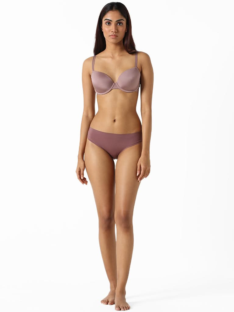 Wunderlove Rose Taupe Invisible  High-Leg Brief