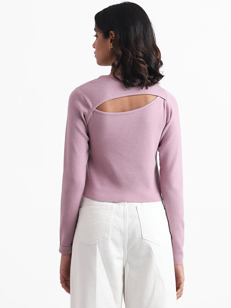 Nuon Mauve Pink Knit Top